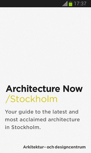 Architecture Now Stockholm