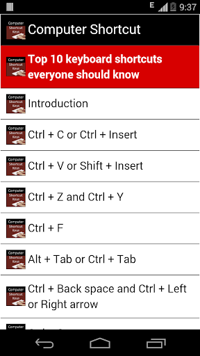 computer shortcuts