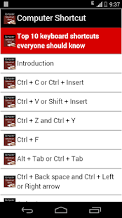 computer shortcuts - screenshot thumbnail