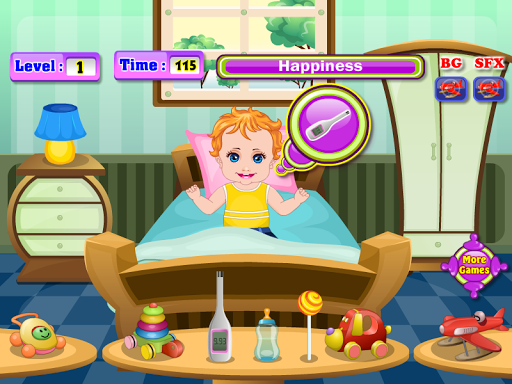 Baby is sick Girls Games