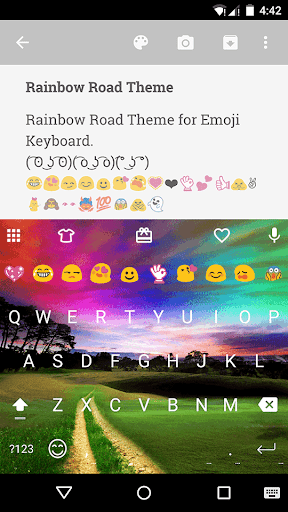 Rainbow Road Emoji Keyboard