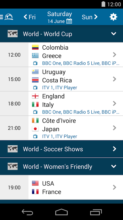 Live Soccer TV broadcast guide Android Apps on Google Play