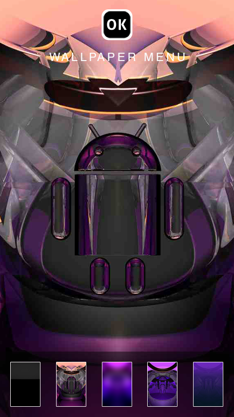 Laser Clock Widget A-PURPLE Screen 3