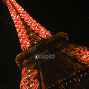 Eiffel Tower By Night by Sarah Brouckaert - Buildings & Architecture Statues & Monuments