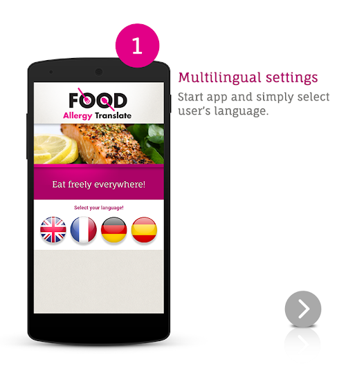 Android application Food Allergy Translate screenshort