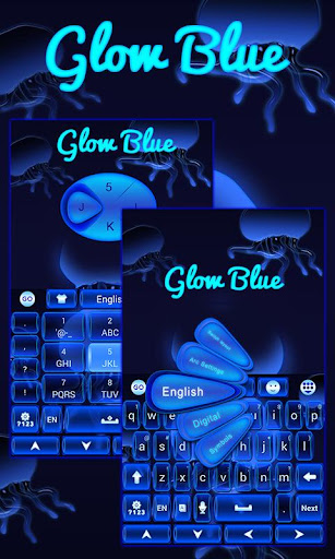 Glow Blue GO Keyboard Theme