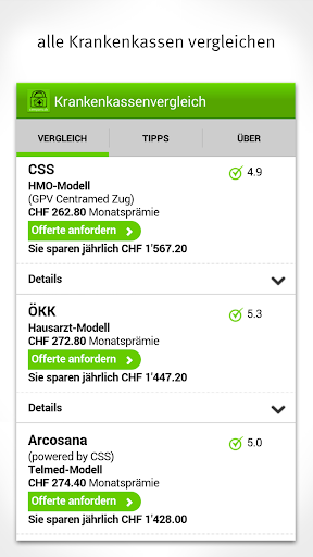 【免費商業App】Krankenkassenvergleich Schweiz-APP點子