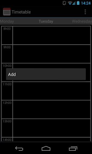 Timetable