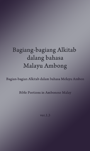 Alkitab Bahasa Melayu Ambon