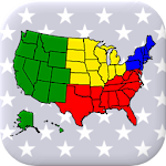 Cover Image of डाउनलोड 50 अमेरिकी राज्यों का नक्शा, राजधानियां और झंडे - अमेरिकी प्रश्नोत्तरी 2.1 APK