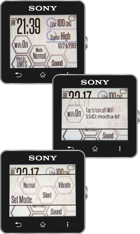 Android application Phone Status for SmartWatch2 screenshort