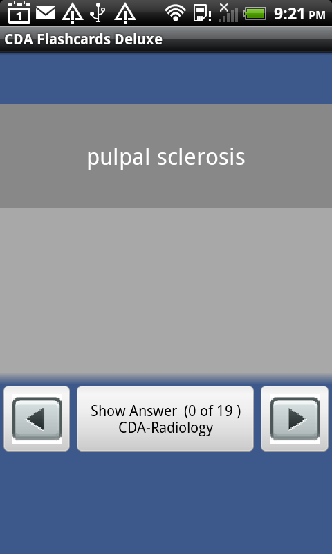 CDA Flashcards Deluxe Screen 2