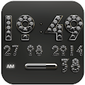 Digi Clock Widget Silver Diamond Apk