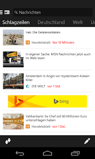 Android-Anwendung MSN Screenshot