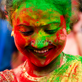 Colourful Smile by Avik Mondal - People Portraits of Women