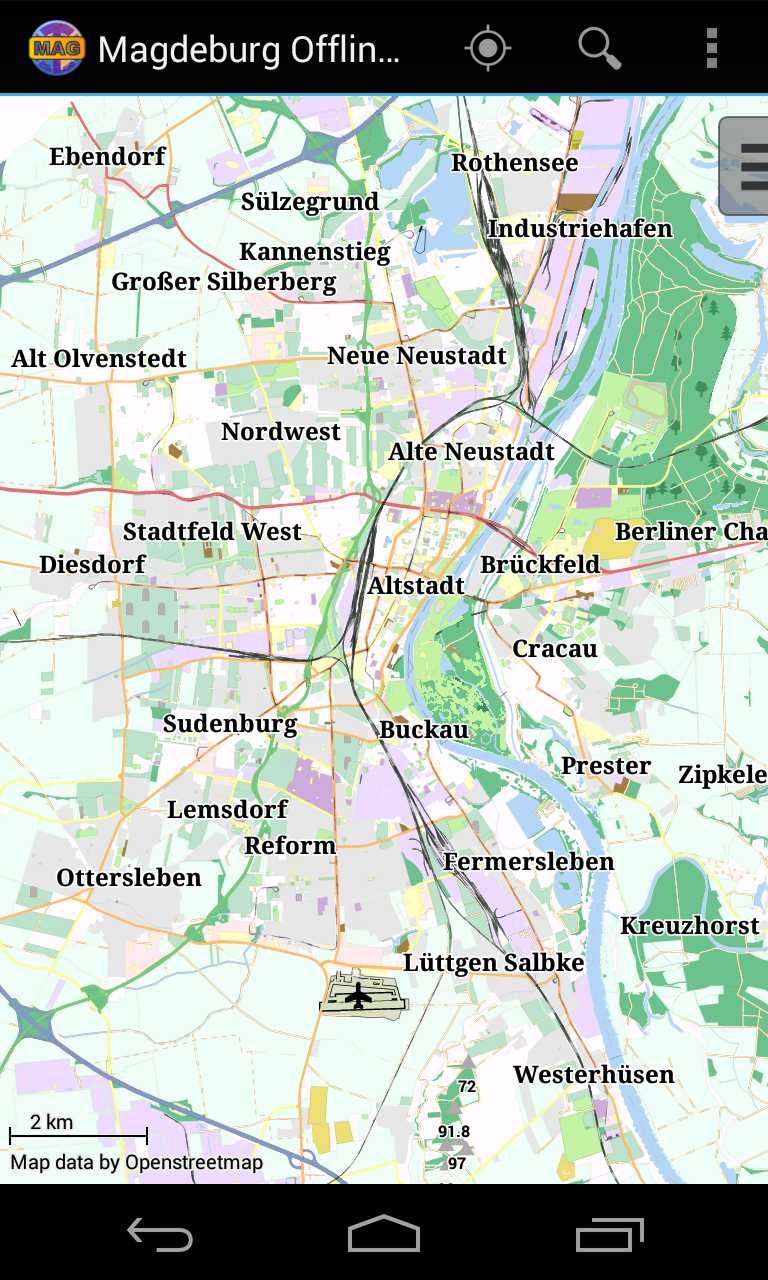 Android application Magdeburg Offline City Map screenshort