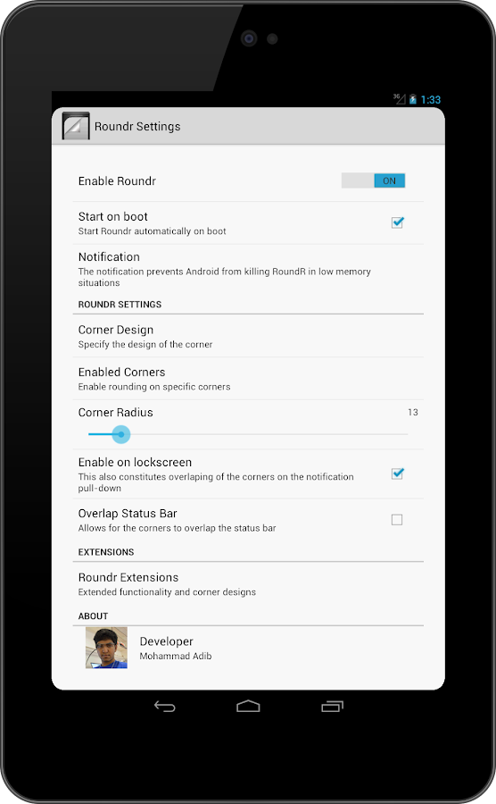 Roundr - Round Screen Corners - screenshot