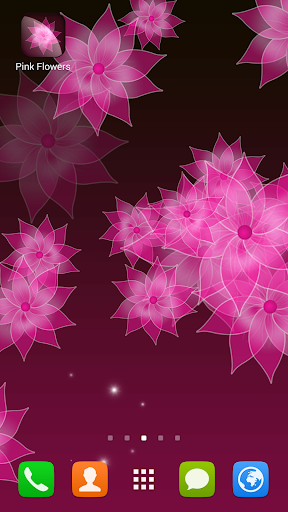 Pink Flowers Live Wallpaper