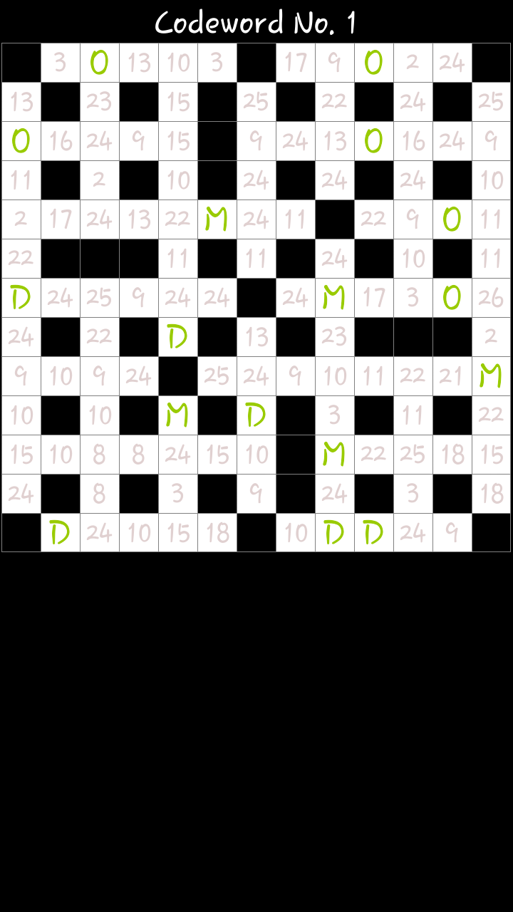 Codewords II Screen 1