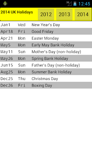 【免費生產應用App】UK Holiday Calendar 2014-APP點子
