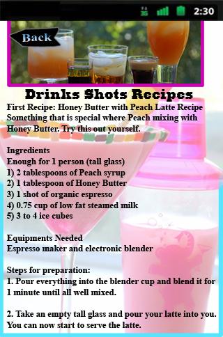Drinks Shots Recipes