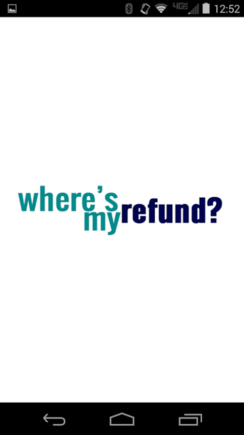 Android application Wheres My Refund screenshort