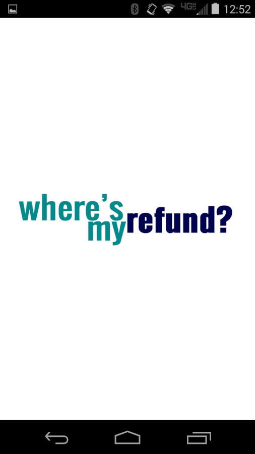 Wheres My Refund Screen 1