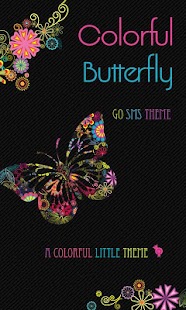 Colorful Butterfly Theme SMS Screenshots 0