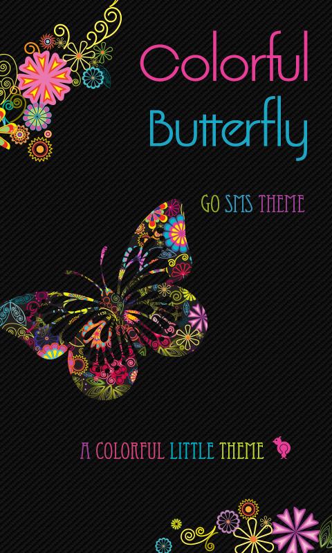 Android application Colorful Butterfly Theme SMS screenshort