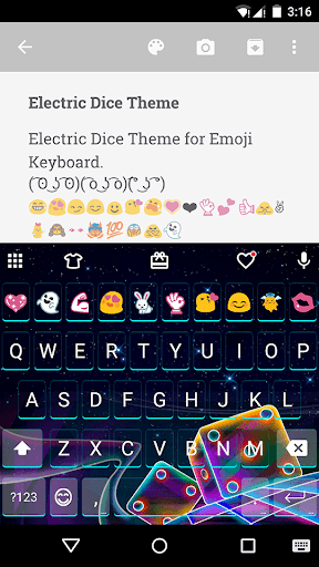 Electric Dice Emoji Keyboard