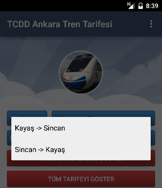 【免費交通運輸App】TCDD Ankara Tren Tarifesi-APP點子