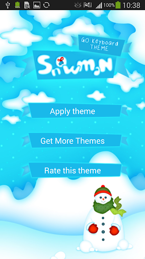 GO Keyboard Snowman Theme