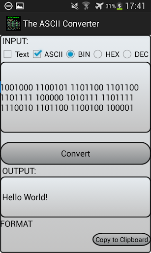 The ASCII Converter