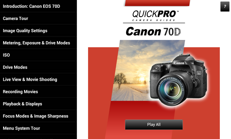 Guide to Canon 70D Screen 2