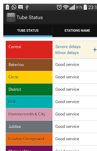 London Underground Tube Status
