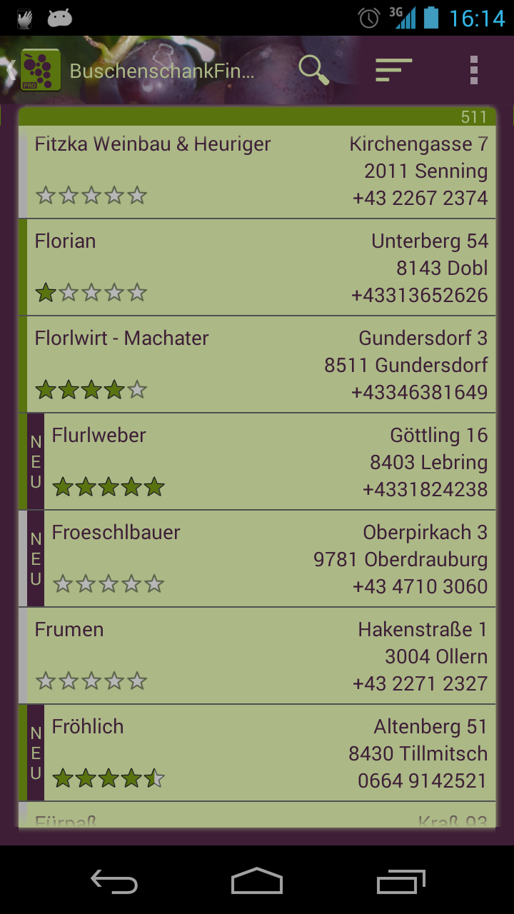 BuschenschankFinder Pro Screen 2
