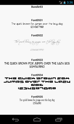 Fonts for FlipFont 93