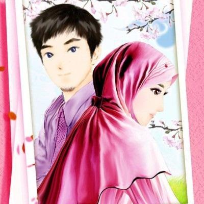 4400 Gambar Kartun Romantis Islam Gratis