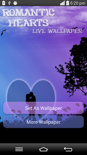 Romantic Hearts Live Wallpaper