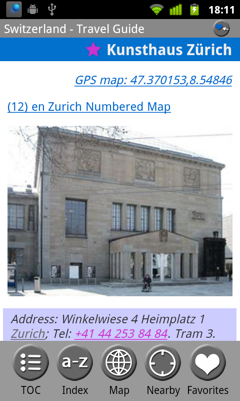 Switzerland - Guide &amp; Map Screen 2