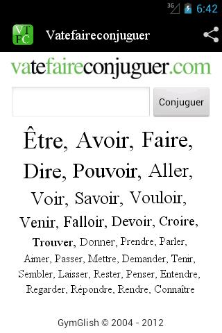 Conjugation Vatefaireconjuguer