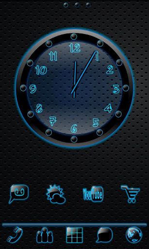 Sleek Ebony Clock Widget