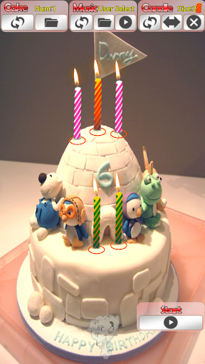 Birthday song cake and candle