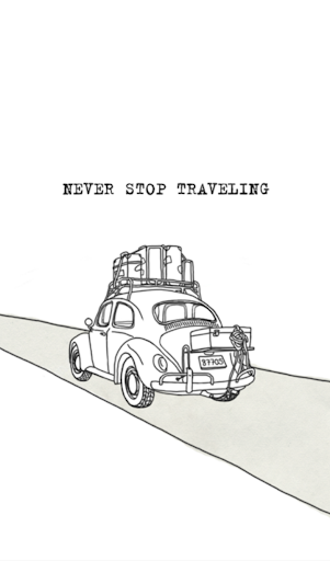 Never stop traveling 카카오톡 테마