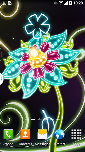 Neon Flowers Live Wallpaper HD