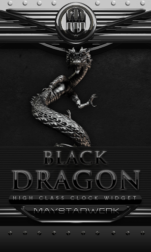 Dragon Clock Widget black