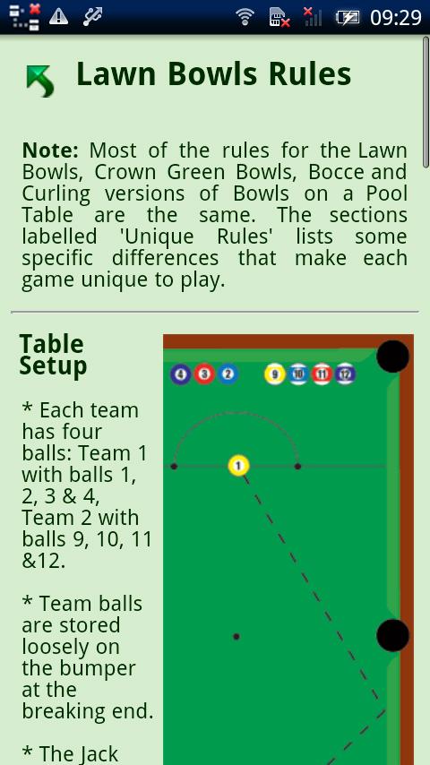 Sport on a Pool Table Rules Screen 3