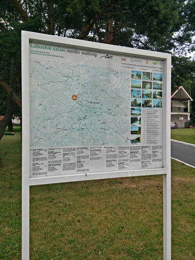 Map Of Nordic Walking Trails in Lubuskie 