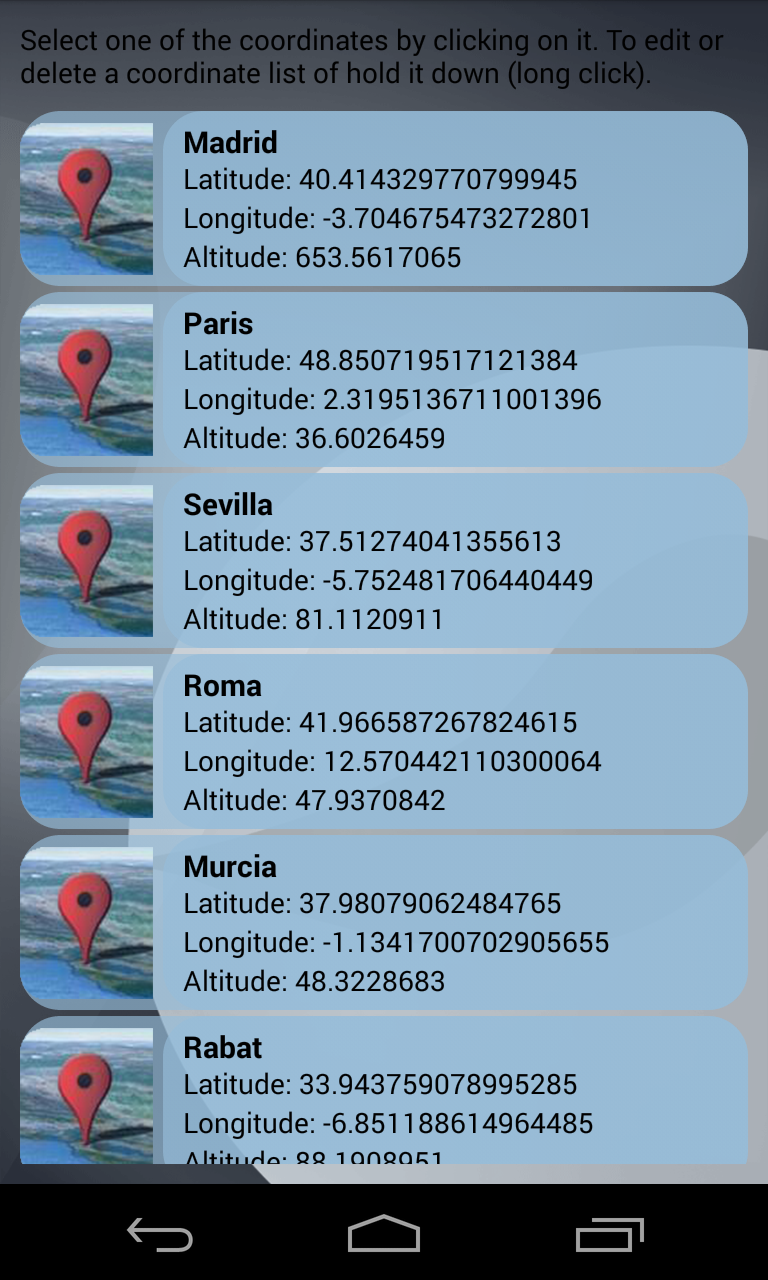 RaGPS Screen 2