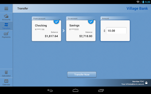Village Bank for Tablet Screenshots 4